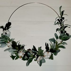 Metal hoop wreath